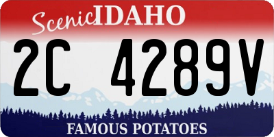 ID license plate 2C4289V