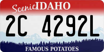 ID license plate 2C4292L