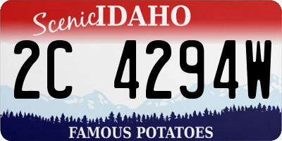 ID license plate 2C4294W