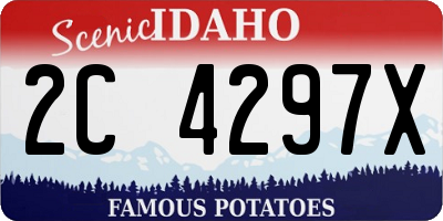 ID license plate 2C4297X