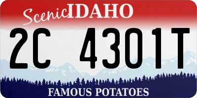ID license plate 2C4301T