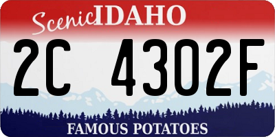 ID license plate 2C4302F