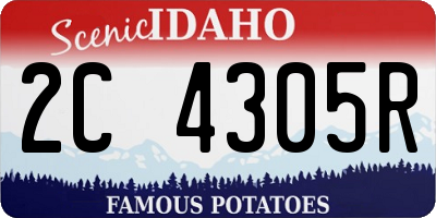 ID license plate 2C4305R