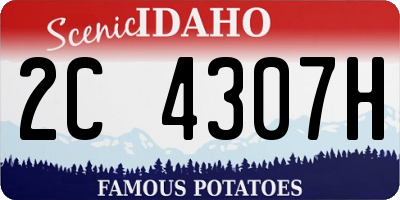ID license plate 2C4307H