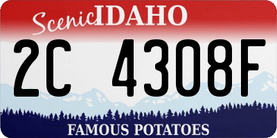 ID license plate 2C4308F