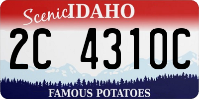 ID license plate 2C4310C