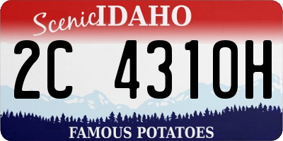 ID license plate 2C4310H