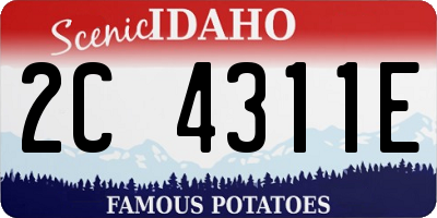 ID license plate 2C4311E
