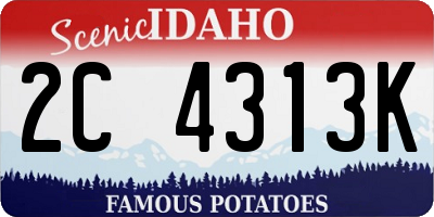 ID license plate 2C4313K
