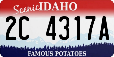 ID license plate 2C4317A