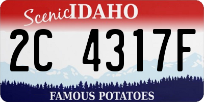 ID license plate 2C4317F