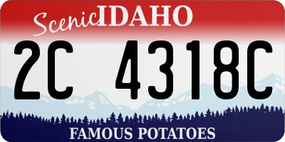 ID license plate 2C4318C