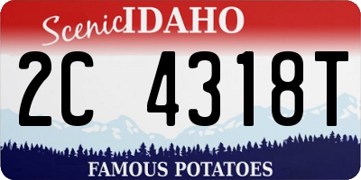 ID license plate 2C4318T