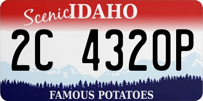 ID license plate 2C4320P