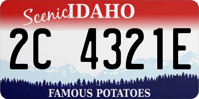 ID license plate 2C4321E