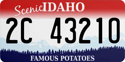 ID license plate 2C4321O