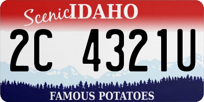 ID license plate 2C4321U