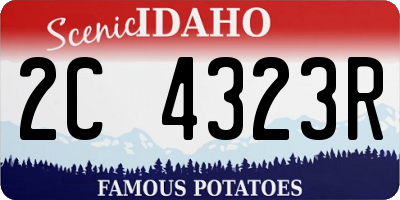 ID license plate 2C4323R