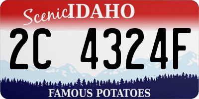 ID license plate 2C4324F