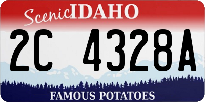ID license plate 2C4328A
