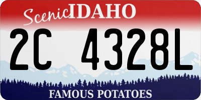 ID license plate 2C4328L