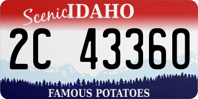 ID license plate 2C4336O