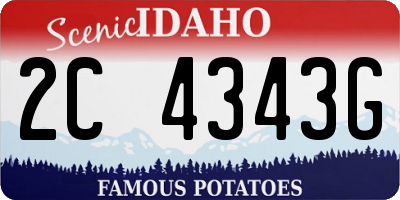 ID license plate 2C4343G