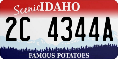 ID license plate 2C4344A