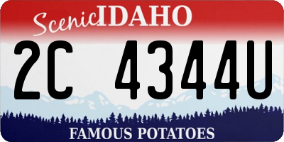 ID license plate 2C4344U