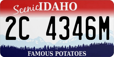 ID license plate 2C4346M