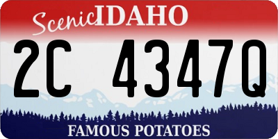 ID license plate 2C4347Q