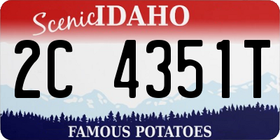 ID license plate 2C4351T