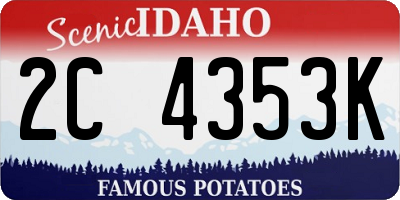 ID license plate 2C4353K