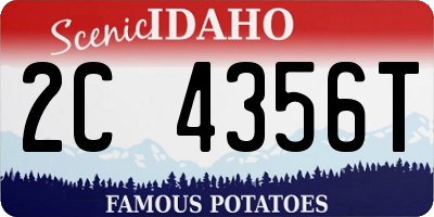 ID license plate 2C4356T