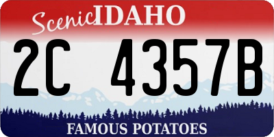 ID license plate 2C4357B