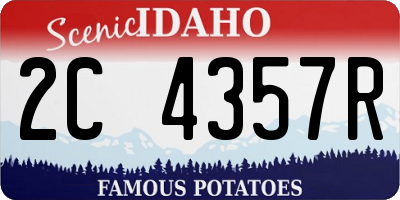 ID license plate 2C4357R