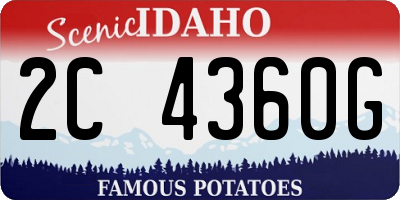 ID license plate 2C4360G