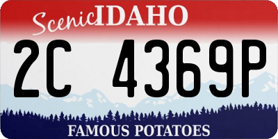 ID license plate 2C4369P