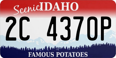 ID license plate 2C4370P