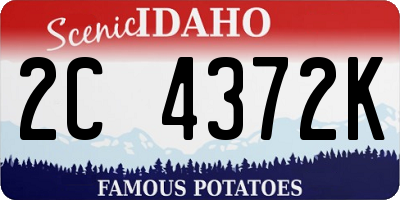 ID license plate 2C4372K