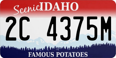ID license plate 2C4375M