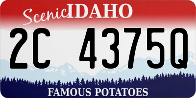 ID license plate 2C4375Q