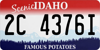 ID license plate 2C4376I