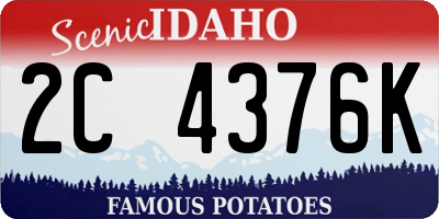 ID license plate 2C4376K