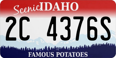ID license plate 2C4376S