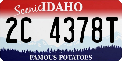 ID license plate 2C4378T