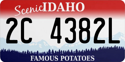 ID license plate 2C4382L