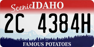 ID license plate 2C4384H