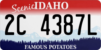 ID license plate 2C4387L