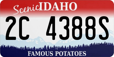 ID license plate 2C4388S